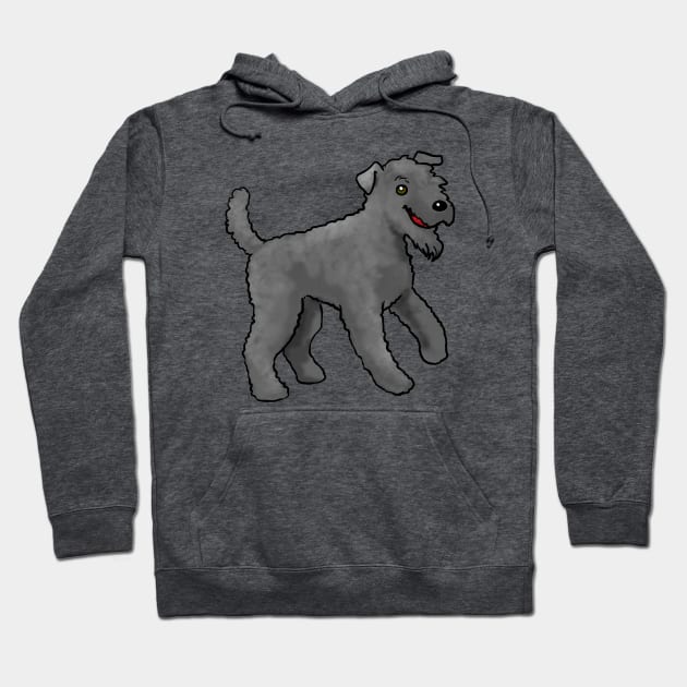 Dog - Kerry Blue Terrier - Black Hoodie by Jen's Dogs Custom Gifts and Designs